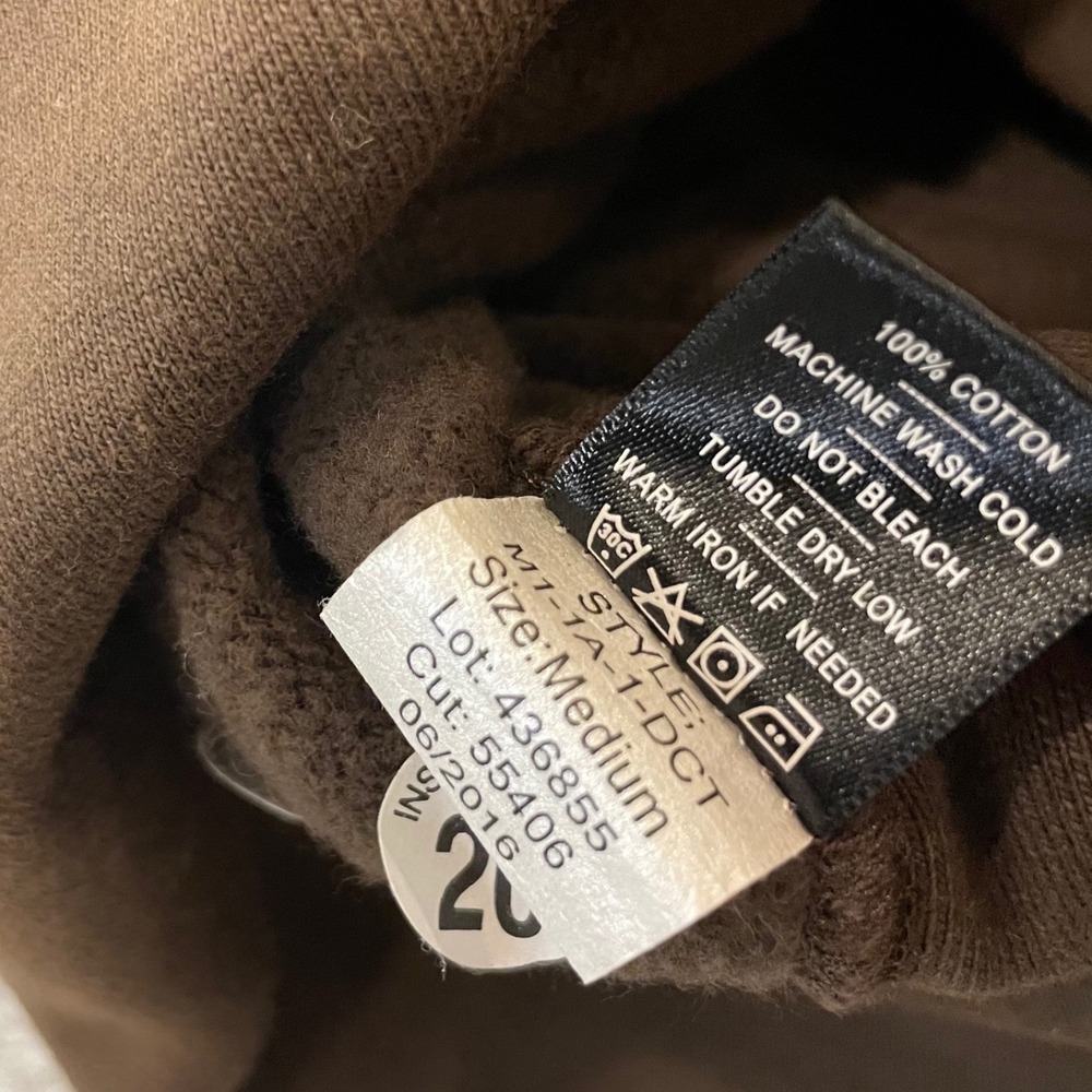 American Giant Heavyweight Hoodie Mens Medium Brown Cotton Full Zip Made in USA - Picture 10 of 10